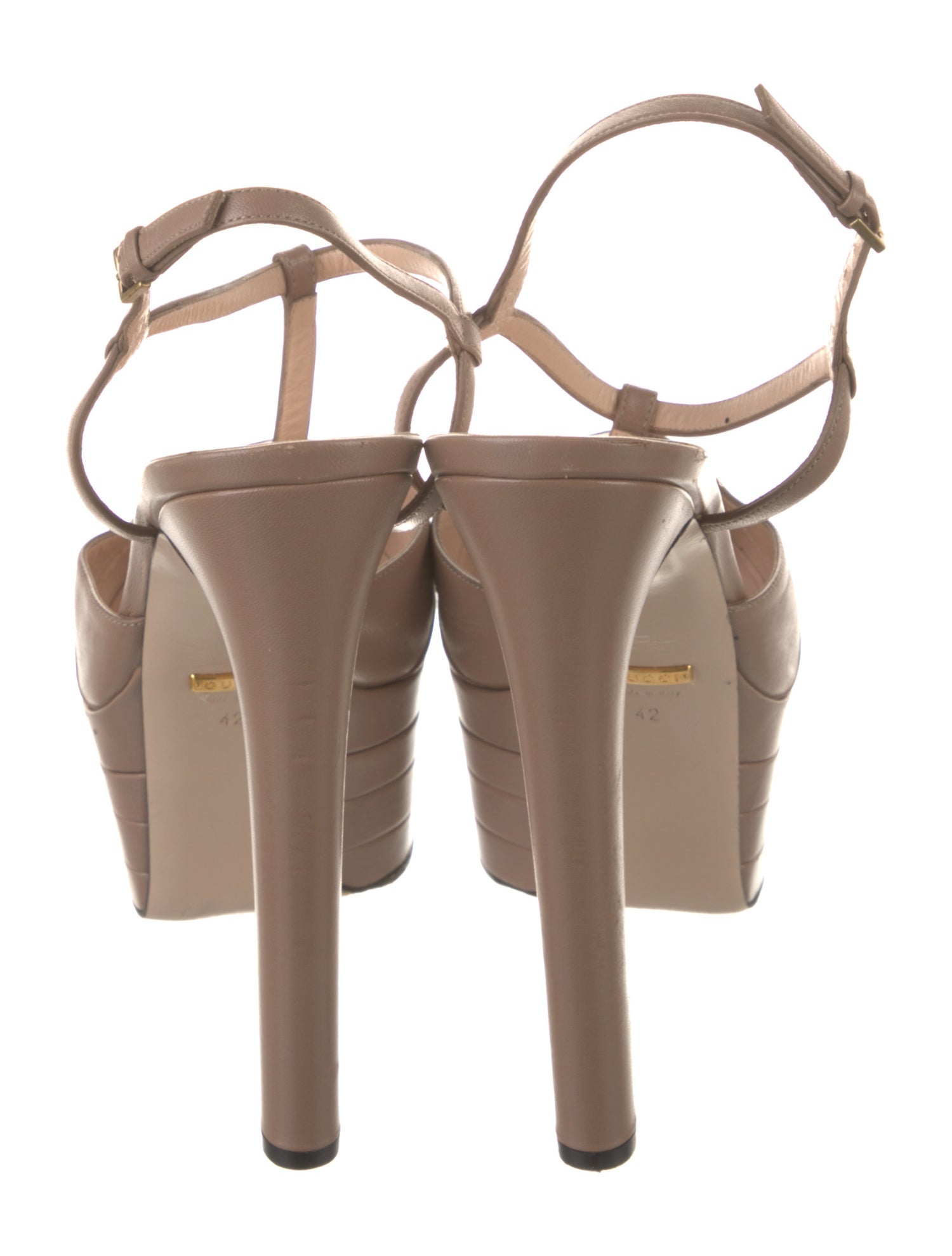 Gucci Leather T-Strap Pumps